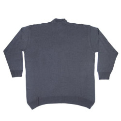 Πλεκτή μπλούζα λουπέτο μονόχρωμη - ΑΝΘΡΑΚΙ