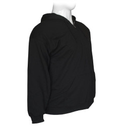 Ζακέτα φούτερ δίκλωνη με κουκούλα και patch - Black Ζακέτα φούτερ δίκλωνη με κουκούλα και patch - Black