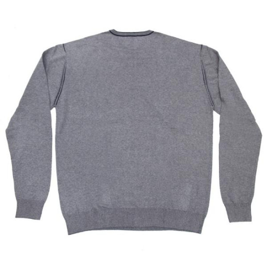 Πλεκτή βαμβακερή μπλούζα βε με εξώγαζες λεπτομέρειες - ΓΚΡΙ ΑΝΟΙΧΤΟ