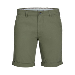 Ελαστική καπαρτινέ βερμούδα με ρεβέρ, 