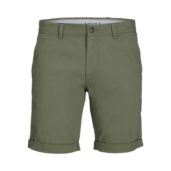 Ελαστική καπαρτινέ βερμούδα με ρεβέρ, 