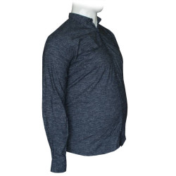 Πουκάμισο μακρυμάνικο ελαστικό με μικροσχέδιο και cargo τσέπες - Dark Blue/Grey