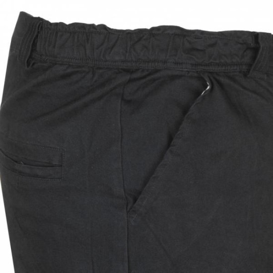 Ελαστικό chino καπαρτινέ  παντελόνι,ψηλοκάβαλο με λάστιχο στο πλάι - Dark Blue