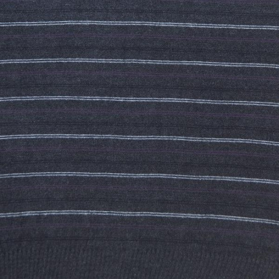 Πλεκτη μπλουζα με βε και ψιλη ριγα - Ανθρακί/Γκρι/Μωβ