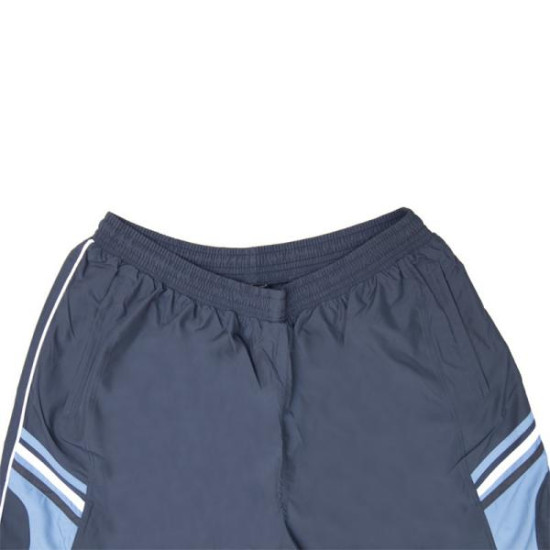 Μαγιό βερμούδα τριών τετάρτων με ρίγα και κεντητές λεπτομέρειες - ΜΠΛΕ