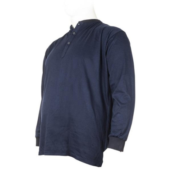 Μπλούζα button ve μακρυμάνικη - Midnight Blue