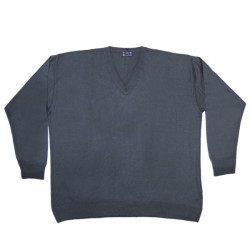 Πλεκτή μπλούζα βε μονόχρωμη - ΑΝΘΡΑΚΙ