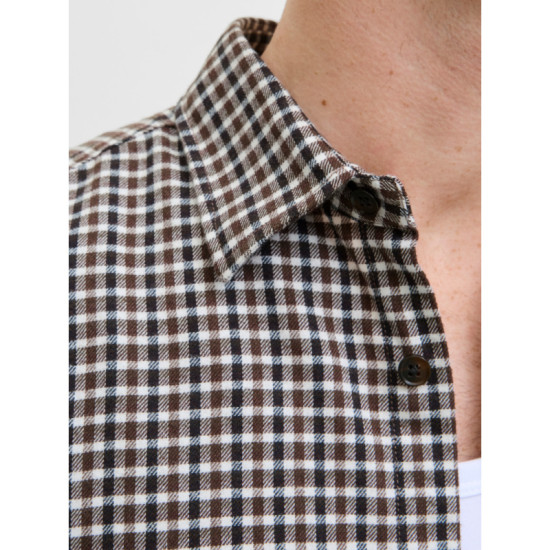 Jack & Jones James Mini Check Shirt,βαμβακερό πουκάμισο φανέλα - Navy Blazer Jack & Jones James Mini Check Shirt,βαμβακερό πουκάμισο φανέλα - Navy Blazer