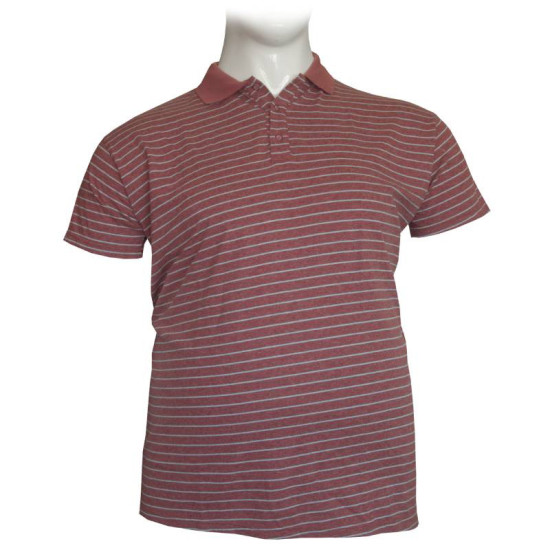 Polo βαμβακερό Jersey μαρινιέρα της Leo Collection - Brandy Rose