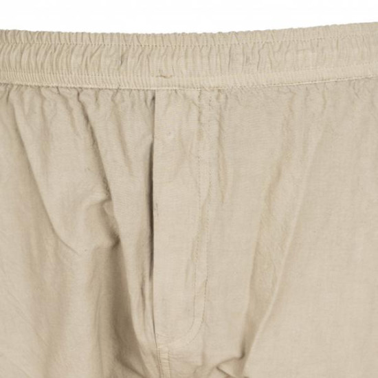 Βαμβακερή βερμούδα τύπου cargo με λάστιχο στη μέση - Beige