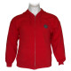 Ζακέτα φούτερ δίκλωνη με κουκούλα και patch - Red
