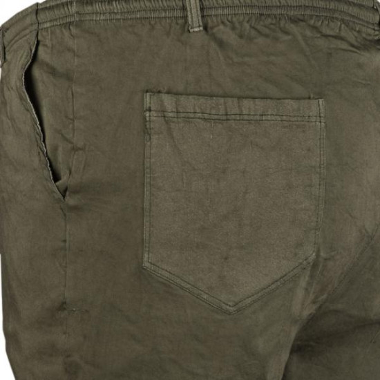 Ελαστική Stonewashed καπαρτινέ βερμούδα 