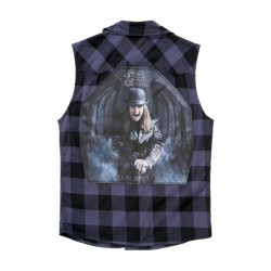 Ozzy Checkshirt Sleeveless - Black/Slate Grey