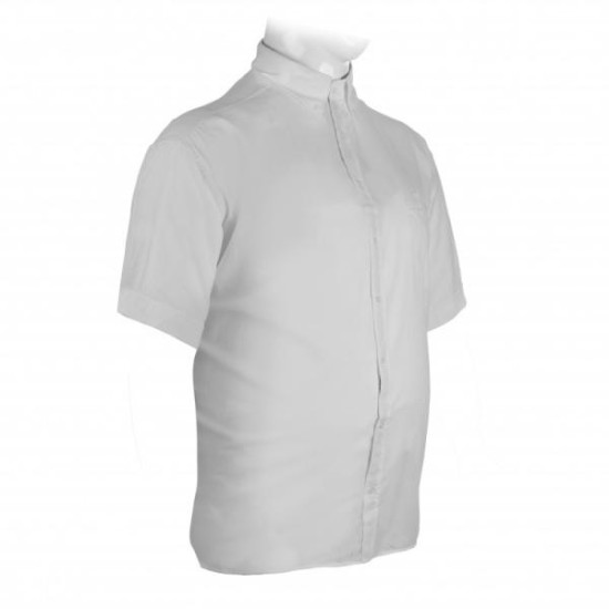 Πουκάμισο κοντομάνικο λινό με τσέπη - ΛΕΥΚΟ
