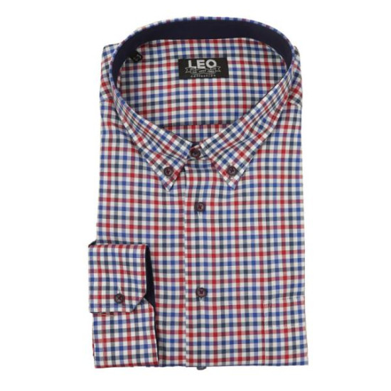 Πουκάμισο καρό γαλλικής ραφής 