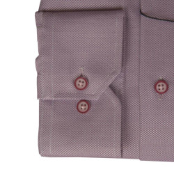 Πουκάμισο Oxford μακρυμάνικο με γιακά τύπου Rex, της Leo Collection - Chatelle Violet