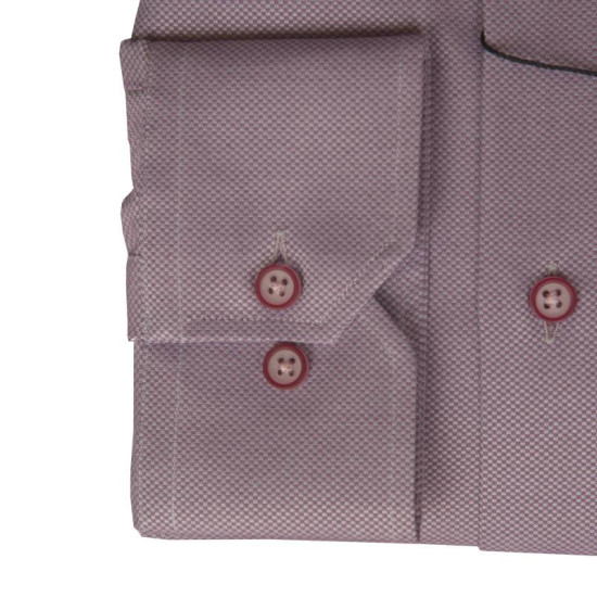 Πουκάμισο Oxford μακρυμάνικο με γιακά τύπου Rex, της Leo Collection - Chatelle Violet