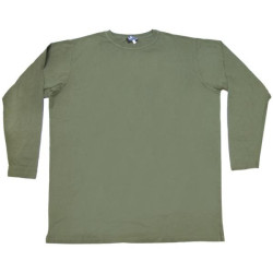 Μπλούζα μακό μονόχρωμη μακρυμάνικη - ΧΑΚΙ