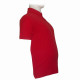 Ελαστικό polo πικέ κοντομάνικο  με ριπ στο μανίκι - ΚΟΚΚΙΝΟ