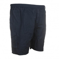 Βαμβακερή βερμούδα τύπου cargo με λάστιχο στη μέση - Dark Blue Βαμβακερή βερμούδα τύπου cargo με λάστιχο στη μέση - Dark Blue