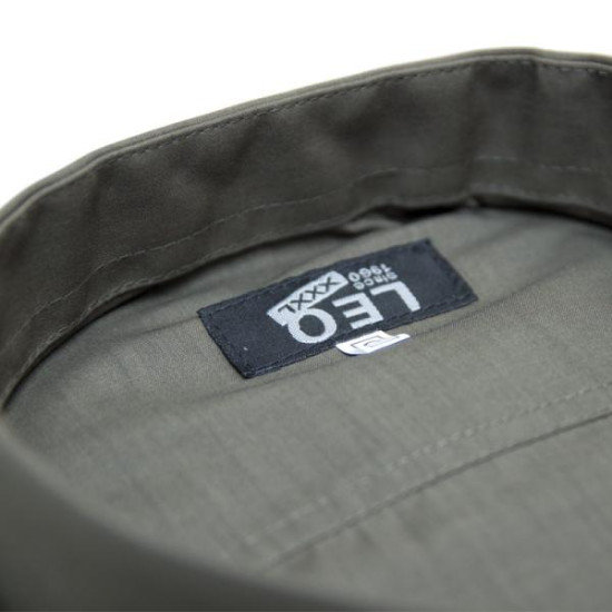 Πουκάμισο μονόχρωμο μακρυμάνικο - ΧΑΚΙ