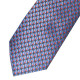 Ανδρική γραβάτα σχεδιαστή - ΜΠΛΕ ΡΟΥΑ/ΚΟΚΚΙΝΟ