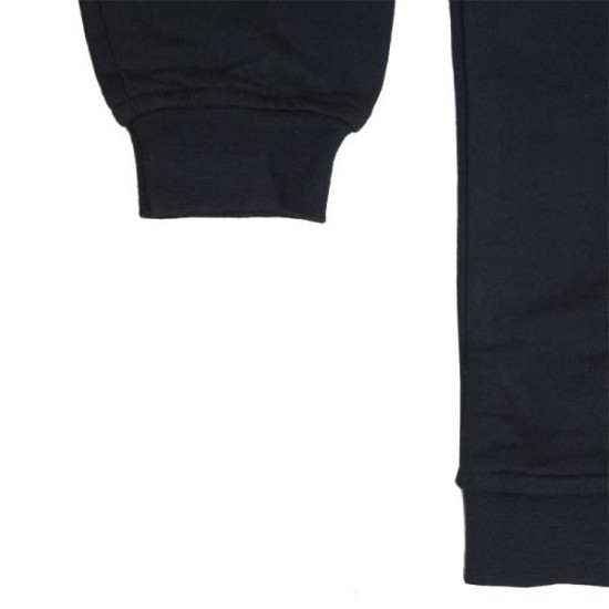 Συνδυαστική προσφορά μπλούζας φούτερ λαιμόκοψη μονόχρωμη - ΜΑΥΡΟ