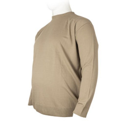 Μπλούζα πλεκτή μονόχρωμη λαιμόκοψη - Beige