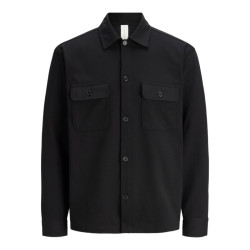 Ελαστική πουκαμίσα William Sweat Overshirt,της Jack&Jones - Black
