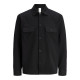 Ελαστική πουκαμίσα William Sweat Overshirt,της Jack&Jones - Black Ελαστική πουκαμίσα William Sweat Overshirt,της Jack&Jones - Black