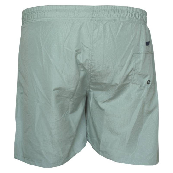 Βερμούδα μαγιό γκοφρέ σχεδιαστό με κέντημα - Chalky Mint