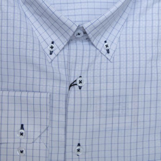 Πουκάμισο καρό/πουά γαλλικής ραφής 