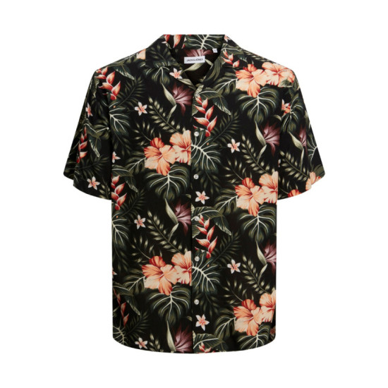 Jeff Resort Floral Shirt by Jack & Jones - Black