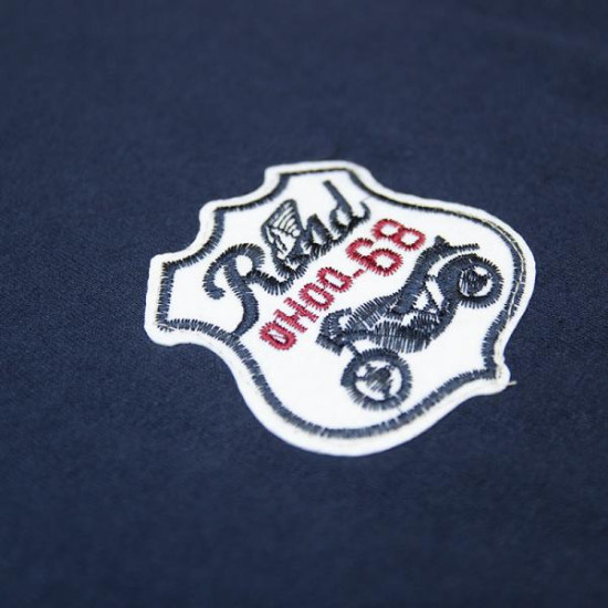 Γιλέκο φούτερ με patch και επενδυμένη κουκούλα - Dark Blue