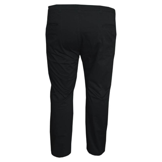 Ανοιξιάτικο ελαστικό chino παντελόνι μεσαίου καβάλου - Black