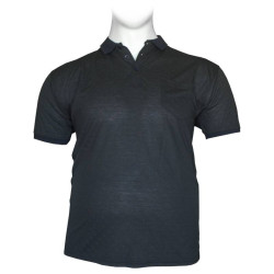 Polo jacquard με τσέπη και κοντό μανίκι by Leo Collection - Dark Olive Green