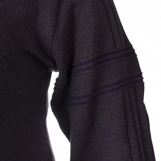 Μάλλινη πλεκτή μπλούζα polo με φερμουάρ - Palatinate Purple