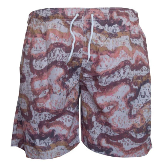 Βερμούδα μαγιό με print σχέδιο - Rosy brown