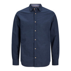 Λινό μονόχρωμο μακρυμάνικο πουκάμισο Λινό μονόχρωμο μακρυμάνικο πουκάμισο