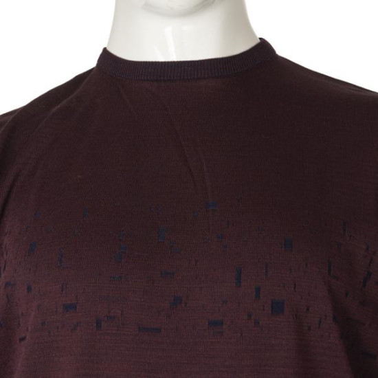 Βαμβακερό jacquard πλεκτό πουλόβερ της Leo Collection - Ruby Wine