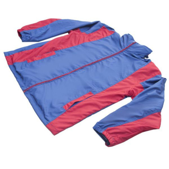 Αντιανεμικό jacket με λεπτή επένδυση και κουκούλα - Indigo/Red