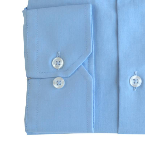 Πουκάμισο μονόχρωμο με rex γιακά και μακρύ μανίκι - Shakerspeare