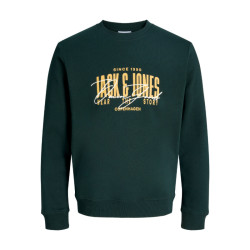 Jack & Jones Aero sweat crew neck +fit,φούτερ μπλούζα με μεταξοτυπία - Scarab Jack & Jones Aero sweat crew neck +fit,φούτερ μπλούζα με μεταξοτυπία - Scarab