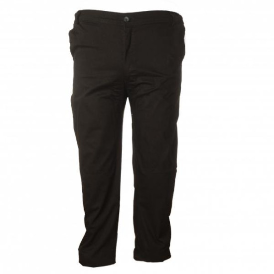 Ελαστικό chino καπαρτινέ  παντελόνι,ψηλοκάβαλο με λάστιχο στο πλάι - Black