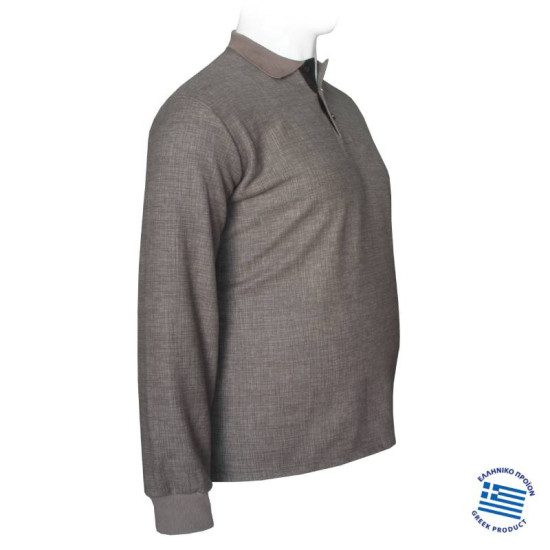 Polo μπλούζα από βαρύπλακο jersey ύφασμα,