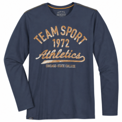 King size μακό pennie μακρυμάνικη μπλούζα Team Sport ,της Redfield - Dark Denim King size μακό pennie μακρυμάνικη μπλούζα Team Sport ,της Redfield - Dark Denim