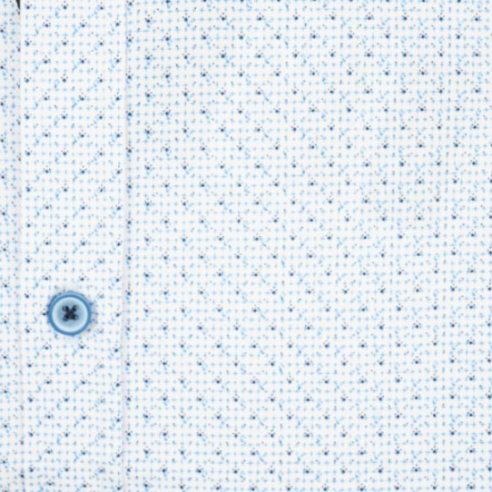 Πουκάμισο king size ελαστικό σχεδιαστό - Chambray Blue/Pale White