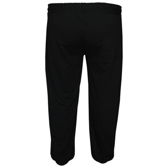 Καλοκαιρινό jersey παντελόνι φόρμας με λάστιχο στον αστράγαλο - Black