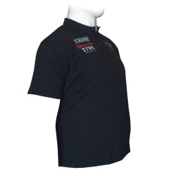 Polo pique βαμβακερό με μεταξοτυπία - Dark Blue