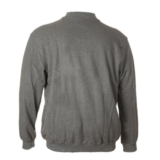 Βαμβακερή ζακέτα wool feel με μεταλλικό  patch - Grey Melange